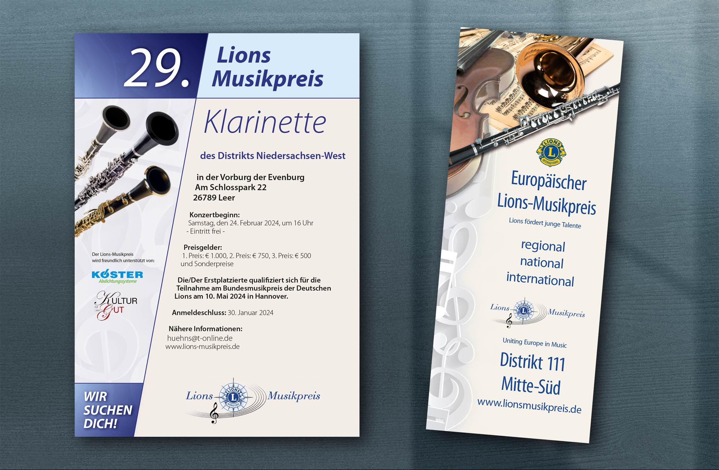Musik-Plakat und Musik-Roll up